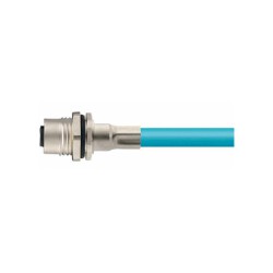 Connecteur femelle M12, 8 pol., codage X IP67, 0.5A, blindé